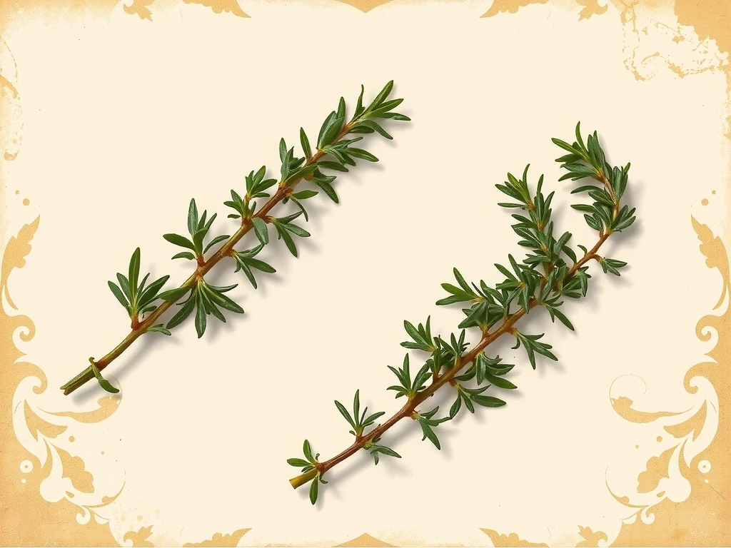 Botanička ilustracija začinskog bilja